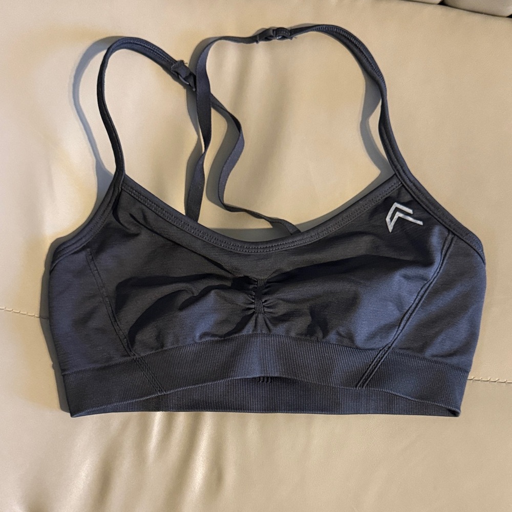 Oner Active Charcoal Grey Seamless Sports Bra Size Medium